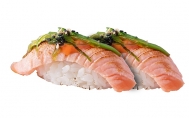  Hot salmon nigiri 